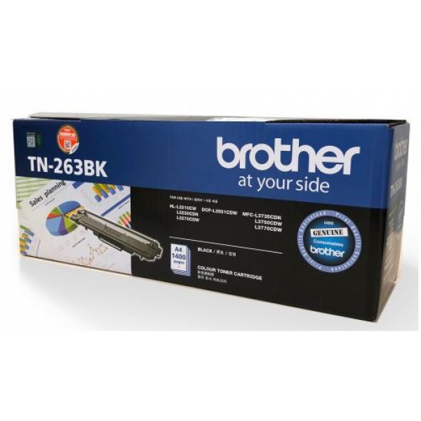 Mực in Brother TN-263BK Black Toner Cartridge (TN-263BK)