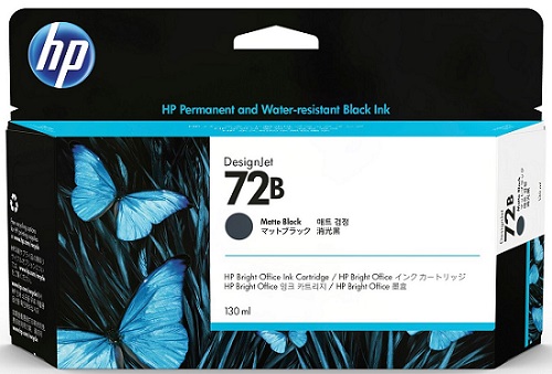 HP 72B 130-ml Matte Black DesignJet Ink Cartridge (3WX06A)