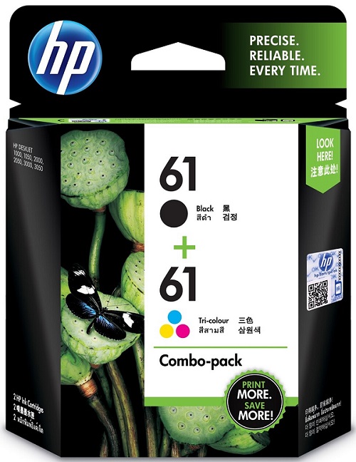 Mực in HP 61 2-pack Black/Tri-color Original Ink Cartridges (CR311AA)