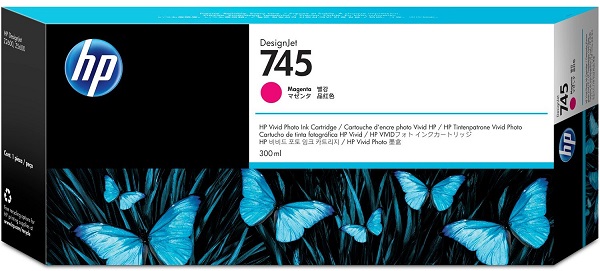 Mực in HP 745 300-ml DesignJet Magenta Ink Cartridge (F9K01A)
