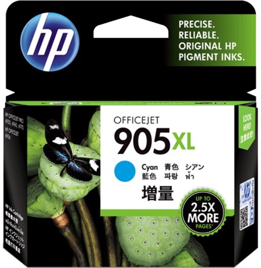 Mực in HP 905XL High Yield Cyan Original Ink Cartridge (T6M05AA)