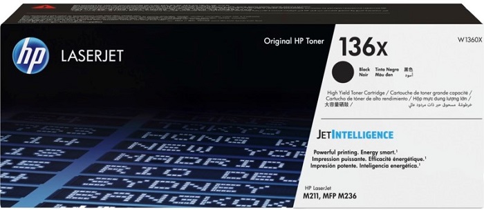 Mực in HP 136X High Yield Black Original LaserJet Toner Cartridge (W1360X)