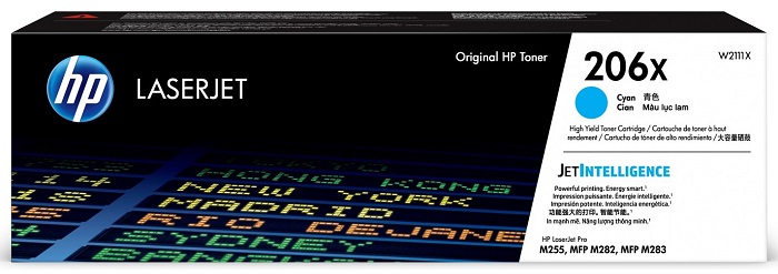 Mực in HP 206X High Yield Cyan Original LaserJet Toner Cartridge (W2111X)