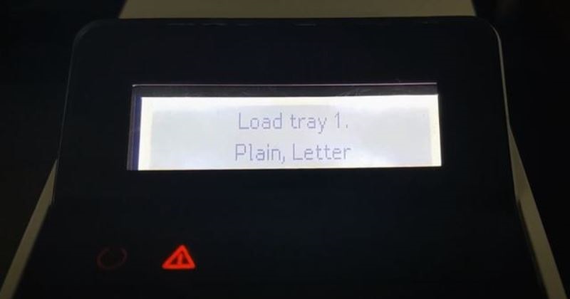 Cách khắc phục máy in HP báo lỗi load tray 1