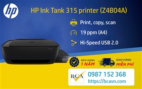 BCA phân phối máy in HP Ink Tank 315 tại tỉnh Tiền Giang (Z4B04A)