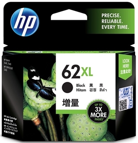 Mực in HP 62XL High Yield Black Ink Cartridge (C2P05AA)