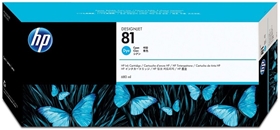 Mực in HP 81 680-ml Cyan DesignJet Dye Ink Cartridge (C4931A)