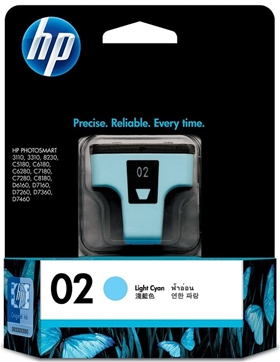 Mực in HP 02 Light Cyan Original Ink Cartridge (C8774WA)