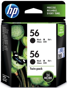 Mực in HP 56 2-pack Black Original Ink Cartridges (CC620AA)