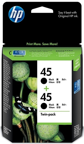 Mực in HP 45 Hộp Đôi Black Original Ink Cartridges (CC625AA)