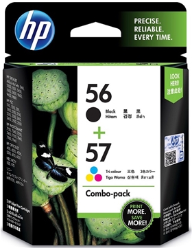 Mực in HP 56 Black/57 Tri-color 2-pack Original Ink Cartridges (CC629AA)