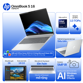 HP OmniBook 5 LaptopAI 16-af1048TU (BZ7Q9PA)