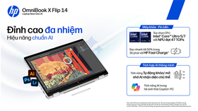 HP OmniBook X Flip 14: Laptop Next Gen AI Chuẩn Đa Nhiệm