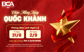 Thông báo lịch nghỉ lễ Quốc Khánh 02/09/2026