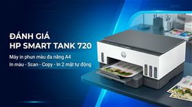 Máy In Phun Màu Đa Năng HP Smart Tank 720 All-in-One – Giải Pháp In Ấn Tiết Kiệm, Tặng Ngay 1 Ream Giấy A4