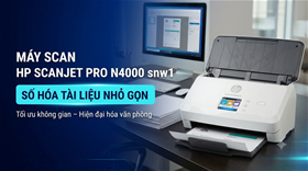 Máy Scan HP ScanJet Pro N4000 snw1 – Giải Pháp Số Hóa Nhỏ Gọn, Hiệu Suất Cao, Tặng Ngay 1 Ream Giấy A4