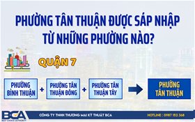 Phường Tân Thuận được sáp nhập từ những phường nào?